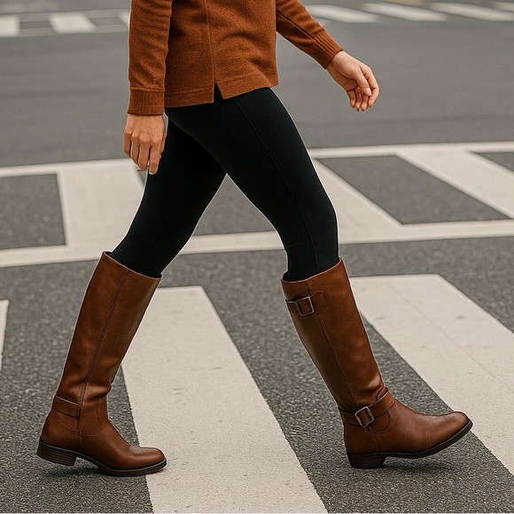 Baretraps Carmen Vegan Knee-High Riding Boots Brown Size 6.5 NWB - Picture 1 of 9